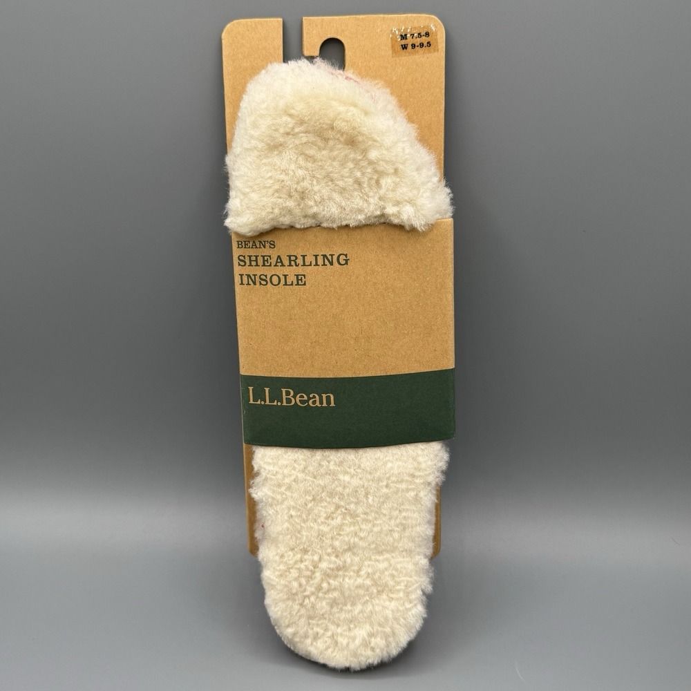 LL Bean Shearling Cushion Insole Men's 7.5-8 Women's 9-9.5 Insoles New